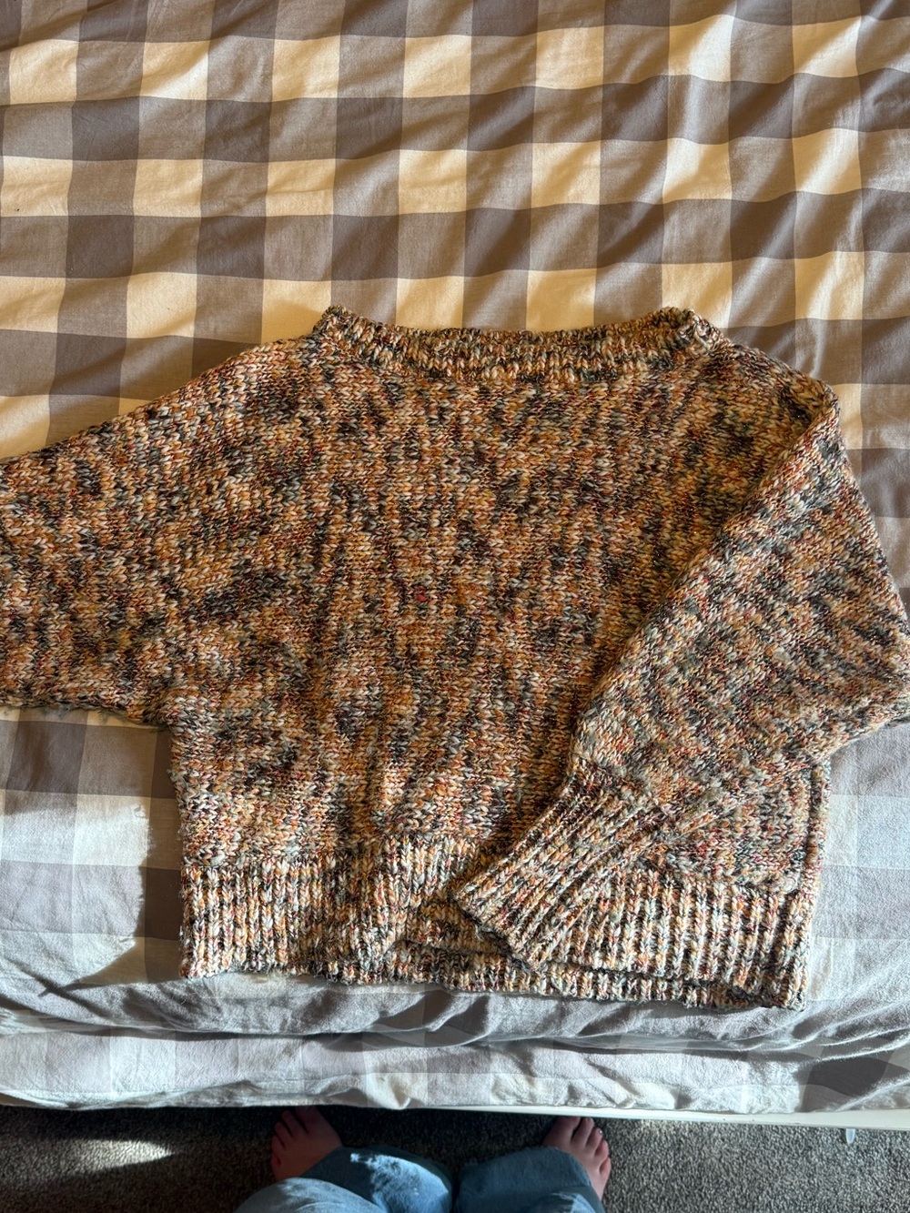 Multicolor Speckled Crewneck Sweater - Women